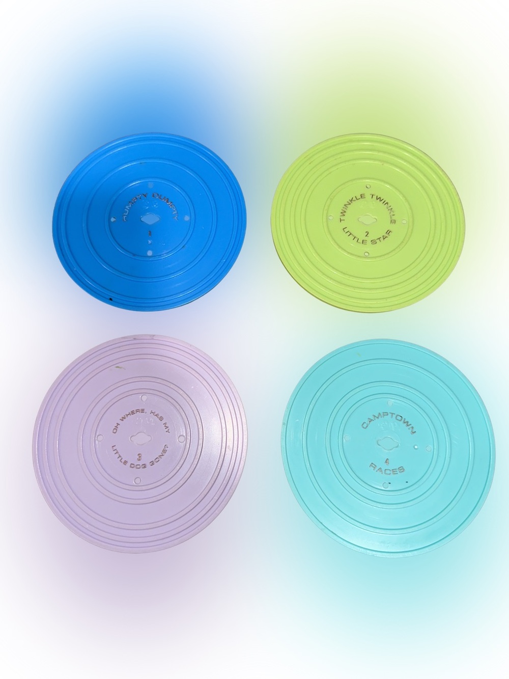 Fisher Price Replacement Records 2010 Music Box Record Player Set of 4 Discs 1-4